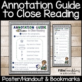 Annotation Guide to Close Reading | Close Reading Bookmark