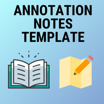 Preview of Annotation Notes Template for Close Reading and Analysis AP English Language