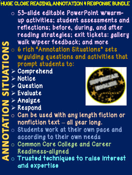 Preview of Annotation Situations HUGE RESOURCE Close Reading Response Middle High School