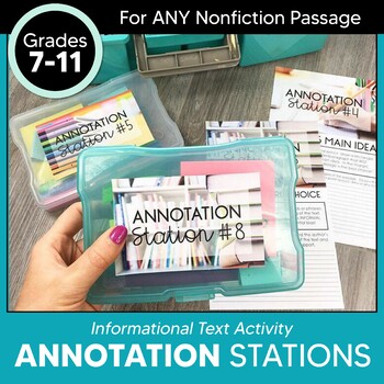Preview of Nonfiction Annotation Stations for ANY Piece of Informational Text Activities