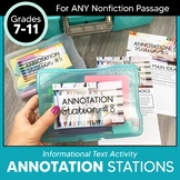 Nonfiction Annotation Stations for ANY Piece of Informatio