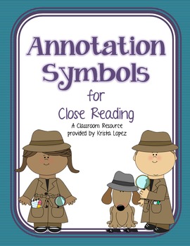 Preview of Annotation Symbols for Close Reading - Basic