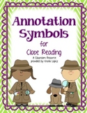 Annotation Symbols for Close Reading - Green and Purple