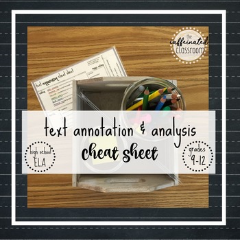 Preview of Annotation & Text Analysis Cheat Sheet