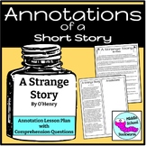 Annotation and Comprehension of A Strange Story by O'Henry