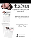 Annotations & The Teenage Brain - Article Annotation & Questions