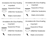 Annotations for Close Reading: Desk Card