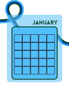 Preview of Annual Calendar (Blue)