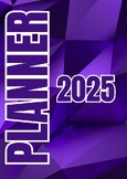 Annual Teacher Planner 2025 Purple Color Style