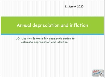 Preview of Annual depreciation and inflation