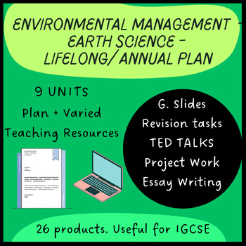 Preview of Annual plan: Environmental Management & Earth Science
