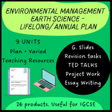 Annual plan: Environmental Management & Earth Science