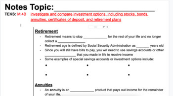 Preview of Annuities Guided Notes