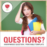 Anonymous Question Template- Informal Assessment | Math, E