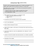 Anonymous Tip Form (Word and Digital Form)