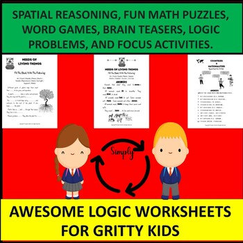 Preview of Awesome Logic Worksheets for Gritty Kids