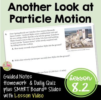 Preview of Calculus Another Look at Particle Motion with Lesson Video (Unit 8)