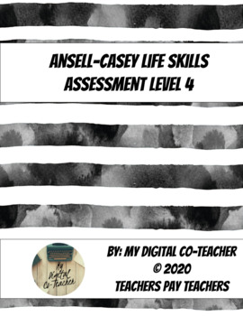 Preview of Ansell Casey Life Skills Assessment Youth Level 4 Transition Assessment