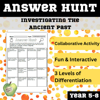 Preview of Answer Hunt History Activity Investigating the Ancient Past
