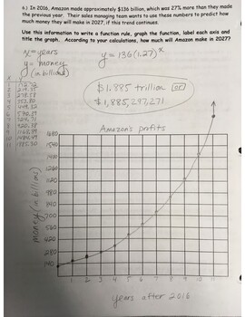 Preview of Answer Key - Exponential Growth and Decay - Day 2 (page 2)