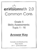 Answer Key - Grade 5 EnVision Math 2.0 Common Core Skills 