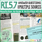 Answer Questions Using Multiple Sources RI.5.7 | Forest Fires Article #5-16