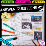 Ask & Answer Questions - RI.2.1 & RI.3.1 - Leveled Reading