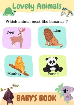 Preview of Answer questions from pictures-Lovely animal