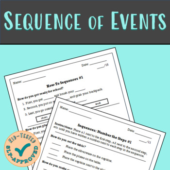 Preview of Answering How Questions Scaffolded Sequence of Events Worksheets