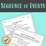 Answering How Questions Scaffolded Sequence of Events Worksheets