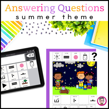 Preview of Answering Questions Complete Sentences for Summer ESY and Special Education