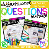 Answering Questions & Inferencing Bundle - 2nd, 3rd, 4th, & 5th Grades