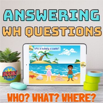 Answering WH Questions | 20 cards by Teacher Kimmy | TPT