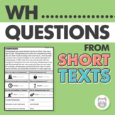 Answering WH Questions From Short Text for Speech Therapy