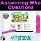 Answering Wh Questions Who with Pronouns BOOM™ Cards digit