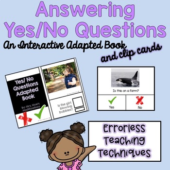 Preview of Answering Yes/ No Questions Adapted Book and Lesson