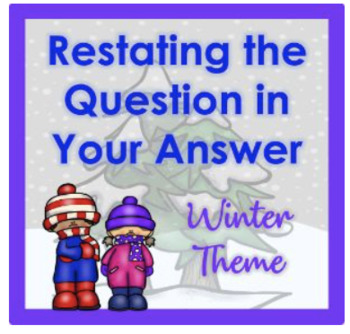 Preview of Answering in a Complete Sentence Digital Boom Cards™  (Winter Theme)
