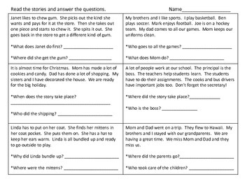 answering the wh questions slide show and worksheets by