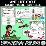 Ant Life Cycle - Layered Flip Book, Mini Book, Activity Packet