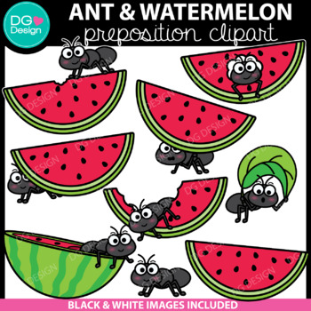 Preview of Ant Prepositions Clipart | Spring Animals Clipart | Positional Clipart