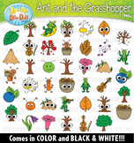 Ant and Grasshopper Storybook Doodles Clipart Set {Zip-A-D