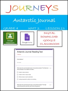 Preview of Antarctic Journal (2011) Reading Test Google Forms GOOGLE CLASSROOM