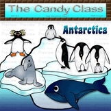 Antarctica Clip Art with a Blue Whale, Penguins, Elephant 