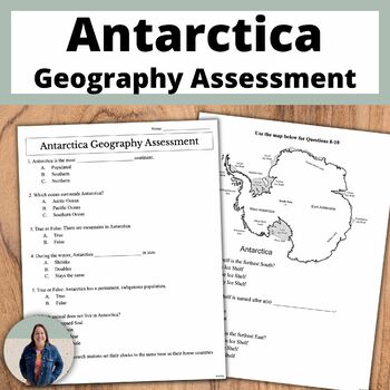 Antarctica Geography Assessment for World Geography by SFSEteach