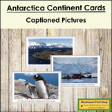 Antarctica Continent Cards (color borders) - Montessori Geography