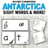 Antarctica Literacy Centers: Letter Cards, Sight Words, and More!