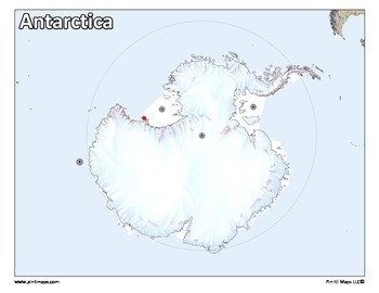 Preview of Antarctica Map by Pin It! Maps