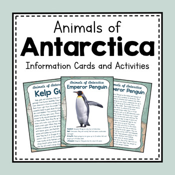 Preview of Antarctica Unit Study | Animals of Antarctica | Animal Facts Activity