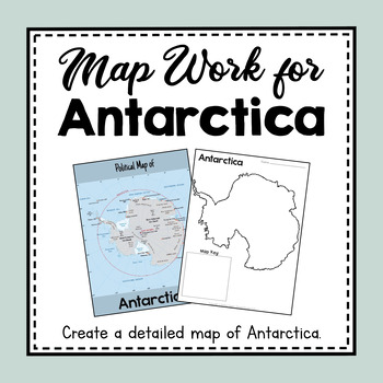 Preview of Antarctica Unit Study | Antarctica Map Work | Hands On Map Creation Activity