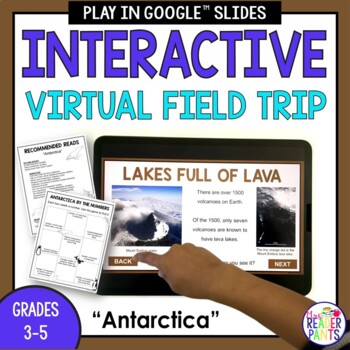 Preview of Antarctica Lesson - Virtual Field Trip - South Pole - Interactive Library Lesson